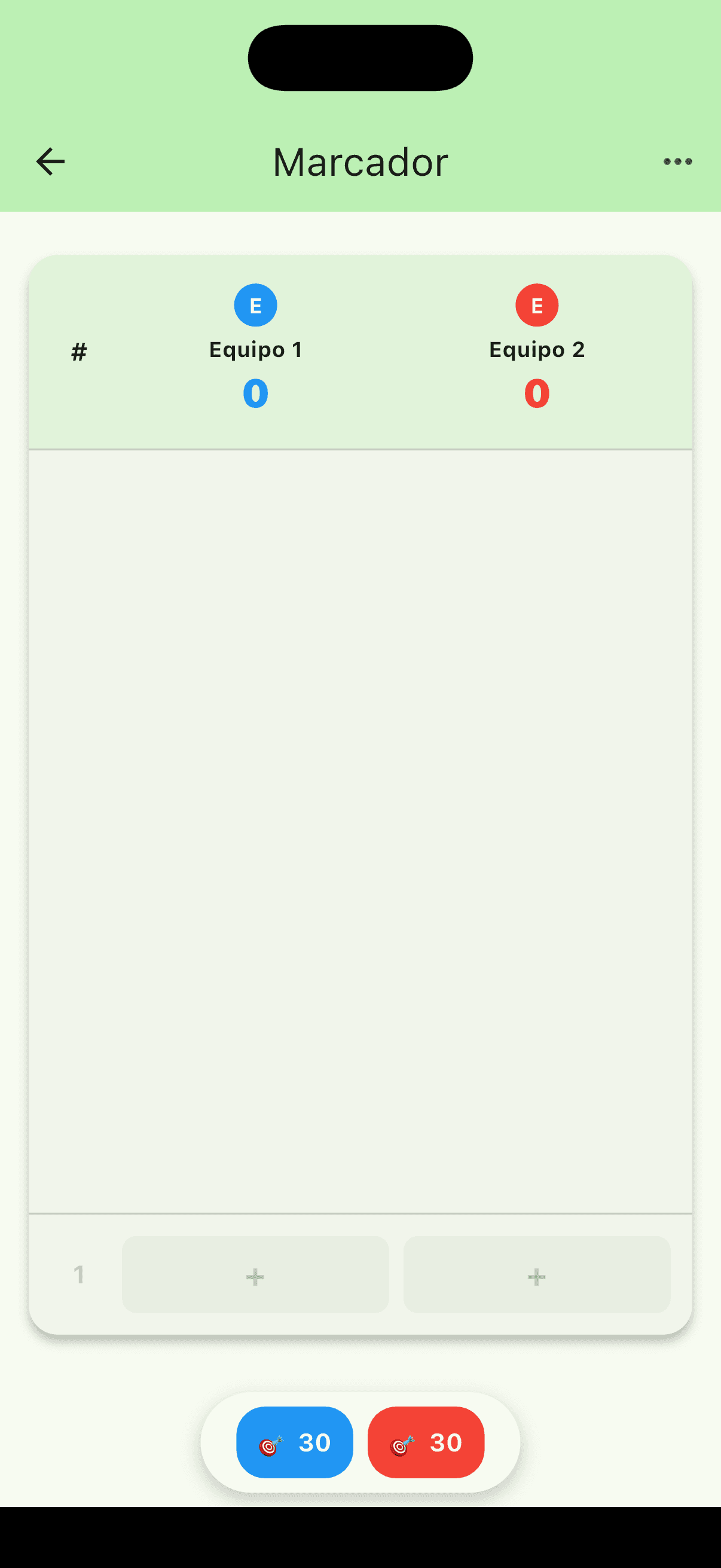 Captura de la app Anotar Dominó